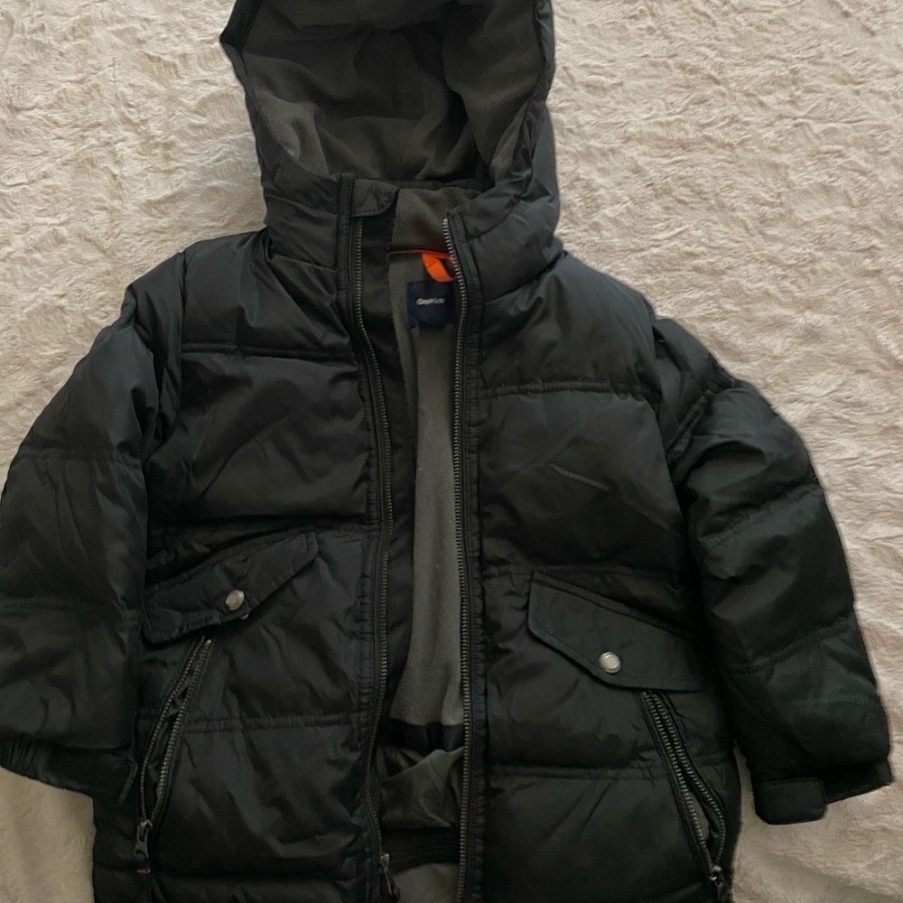 Kids Black Puffer Jacket